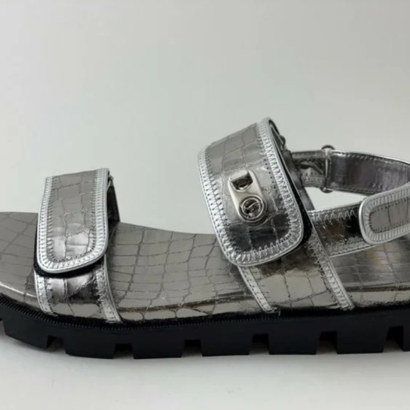 Christian Louboutin Lock Cool Croc Dad Sandals NIB 7.5 - Picture 5 of 11